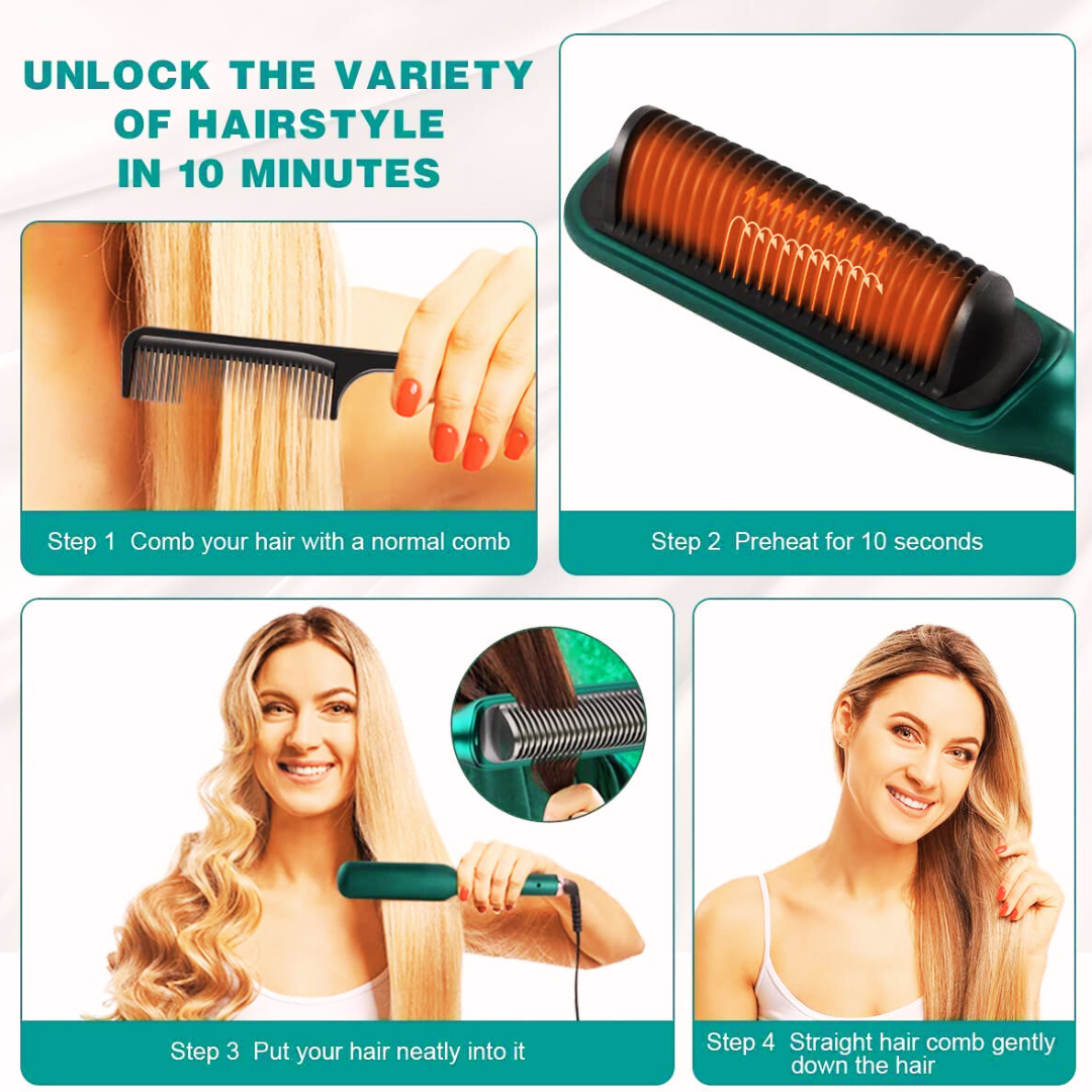 Electric 3 in 1 Comb Fast Hair Straightener